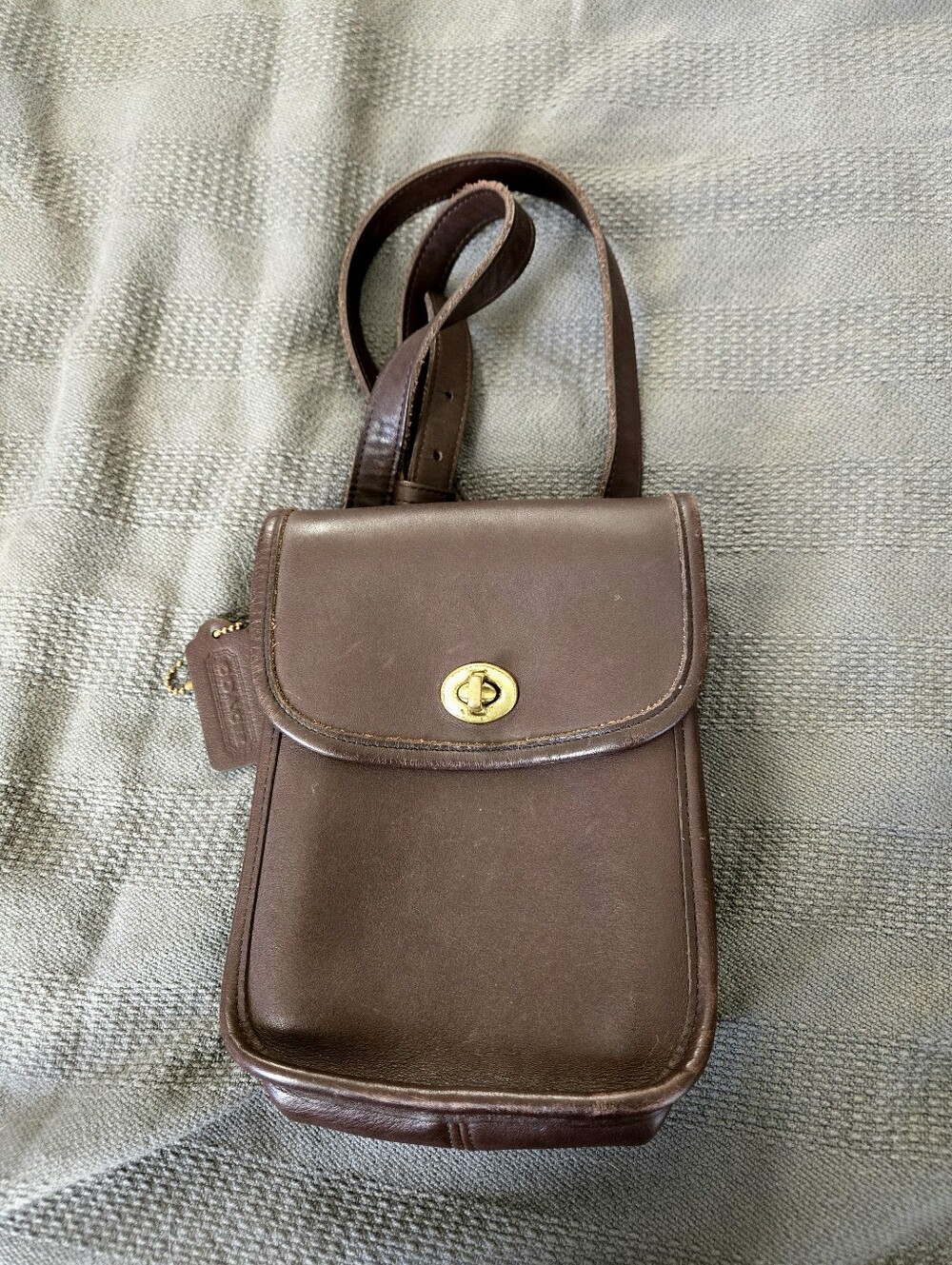 Coach 9978 Small Sidepack Bag Purse Crossbody Mahogany Brown Hangtag Vintage